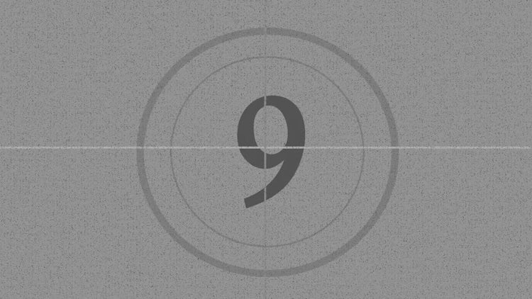 Black-White Countdown TV Damage: Stock Motion Graphics