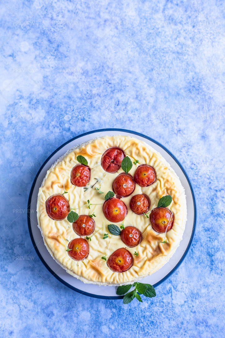 Tasty Tomato Cheesecake: Stock Photos