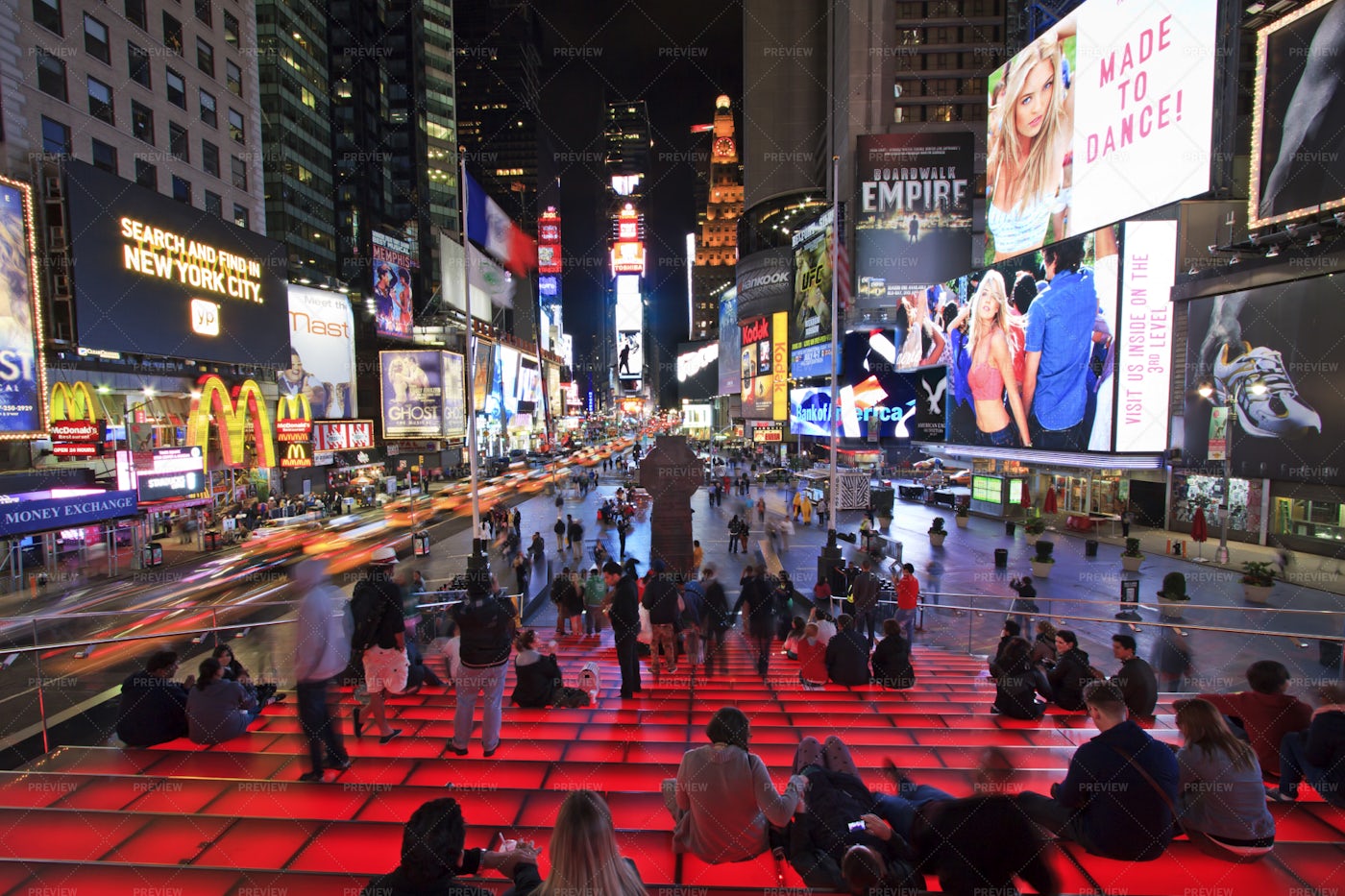 Times Square By Night: Stock Photos