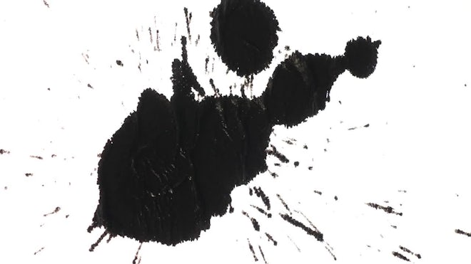 Black ink splashing - Free Stock Video