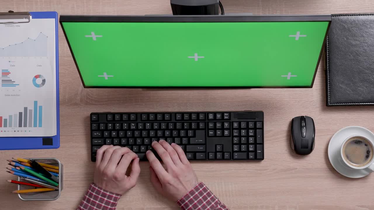 Green Screen Computer Monitor - Stock Video | Motion Array