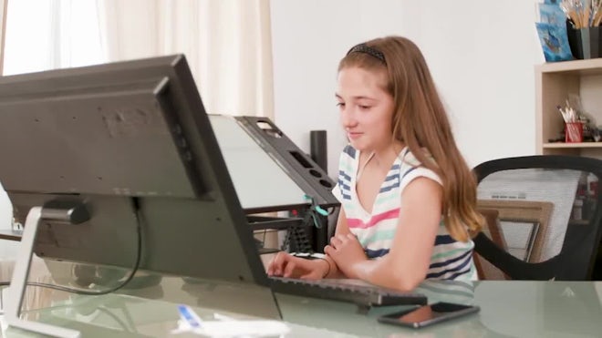 Teen Girl On Video Call - Stock Video | Motion Array