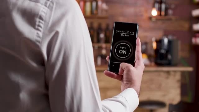 Voice Activated Smart Lights: Stock Video