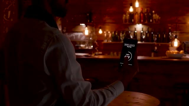 Smart Lights In A Pub: Stock Video
