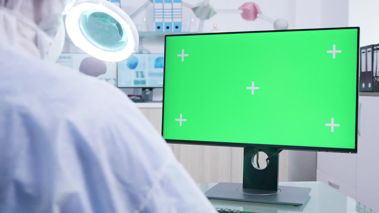 Computer Monitor In Lab Stock Video Motion Array