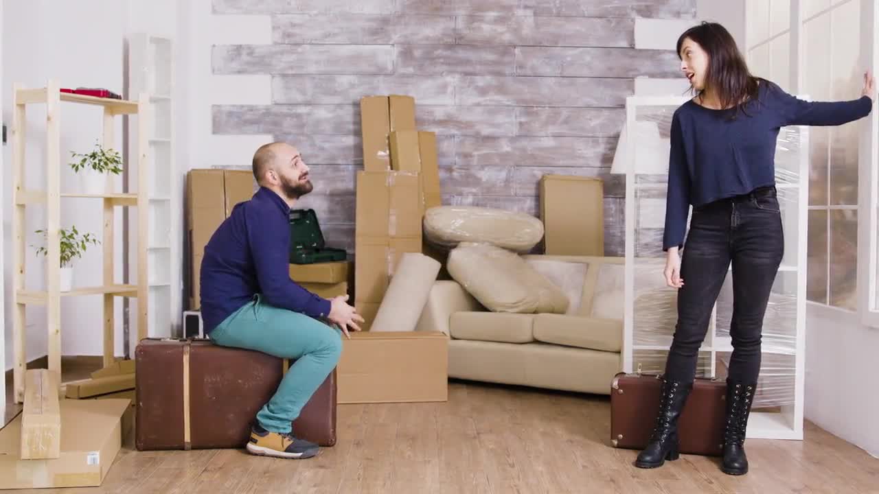 Carrying Suitcases Into Home Stock Video Motion Array