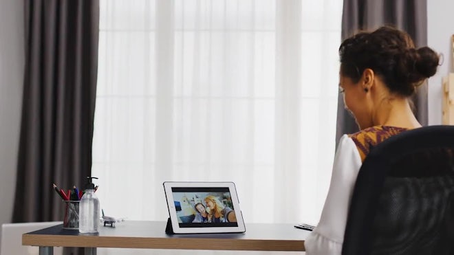 Chatting On Webcam With Friends - Stock Video | Motion Array