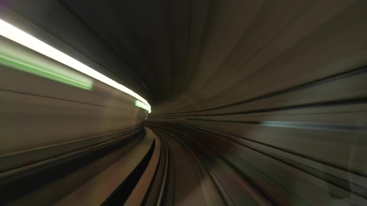 Train Moving In Tunnel - Stock Video | Motion Array