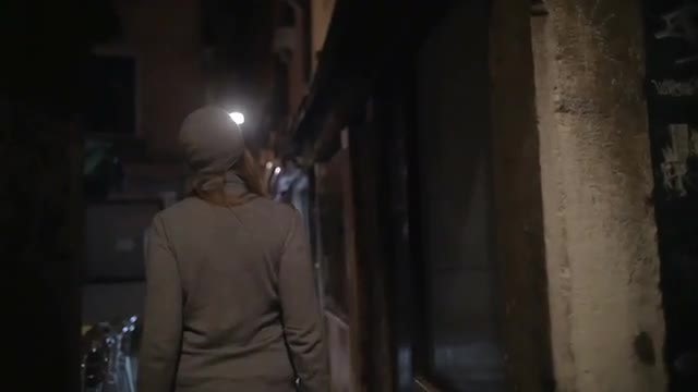 Wandering In Dark Alleyway: Stock Video