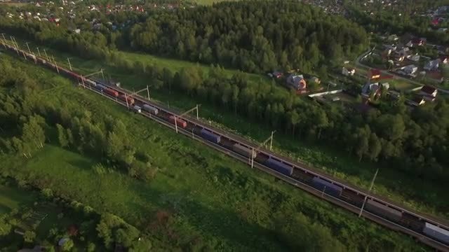 Trains Through The Countryside: Stock Video