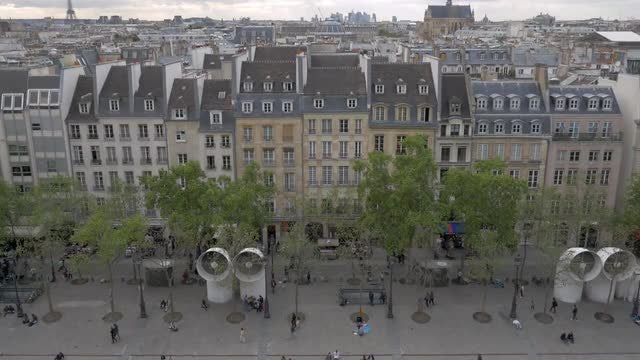 Paris From Pompidou Centre: Stock Video