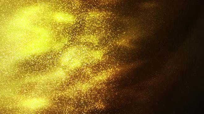 Gold Particles Flowing Abstract Background Stock Motion Graphics