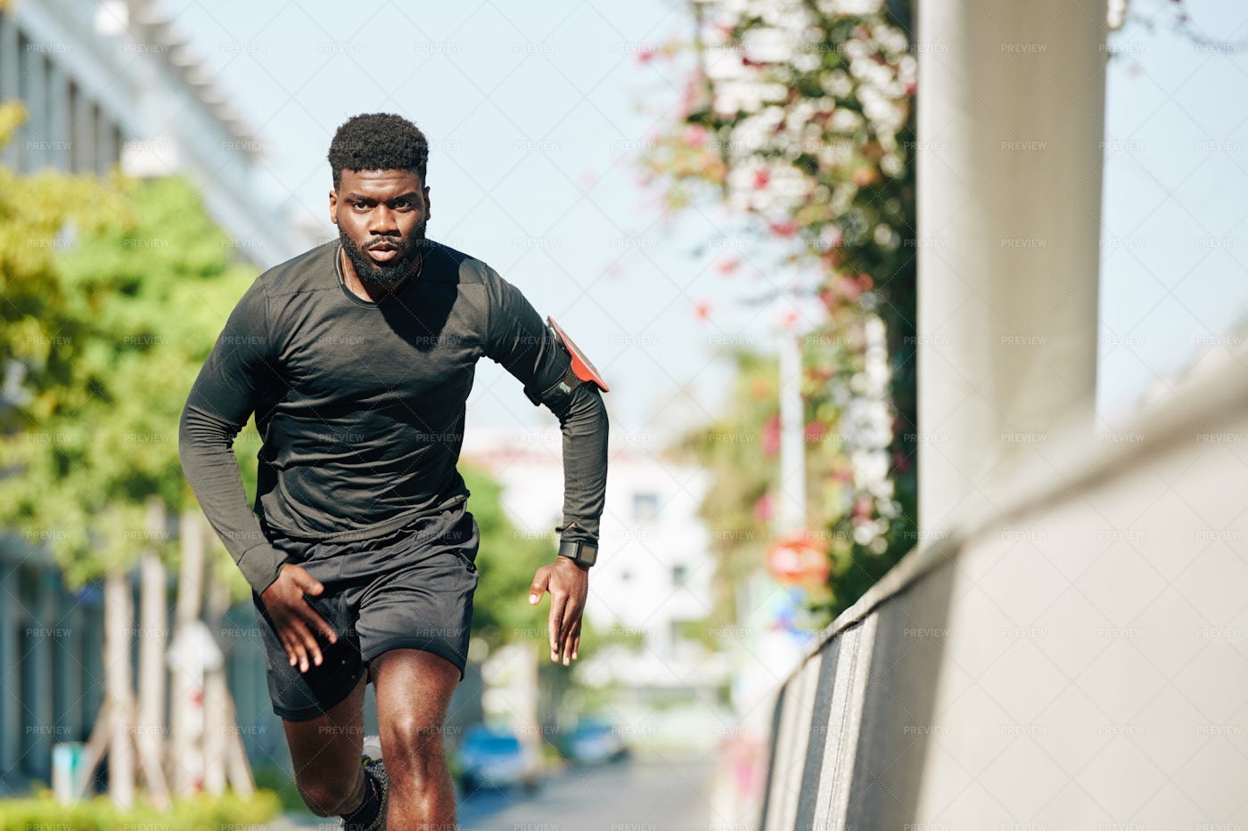 Man Running In The Street: Stock Photos