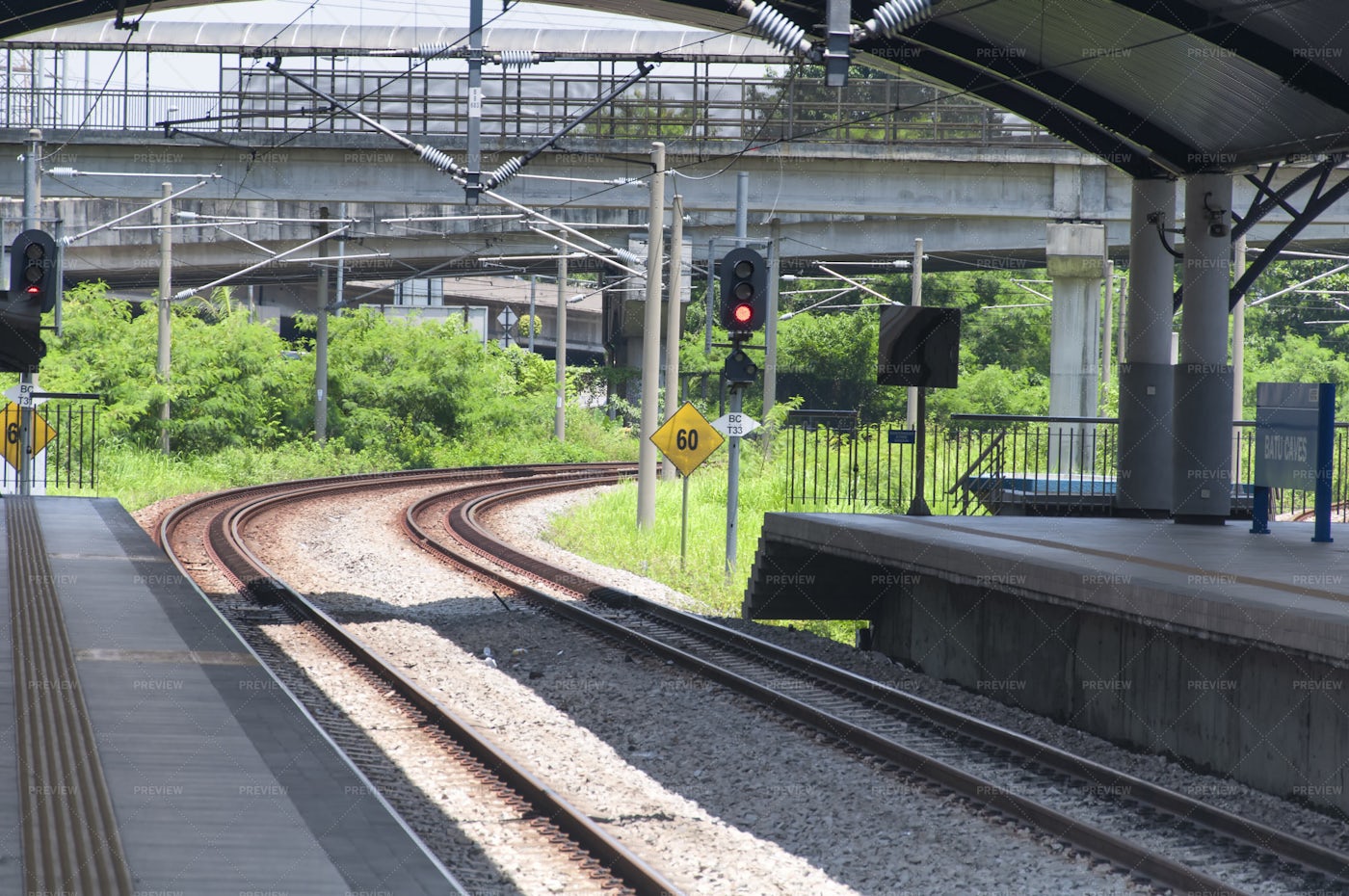 Train Platform In Malaysia: Stock Photos