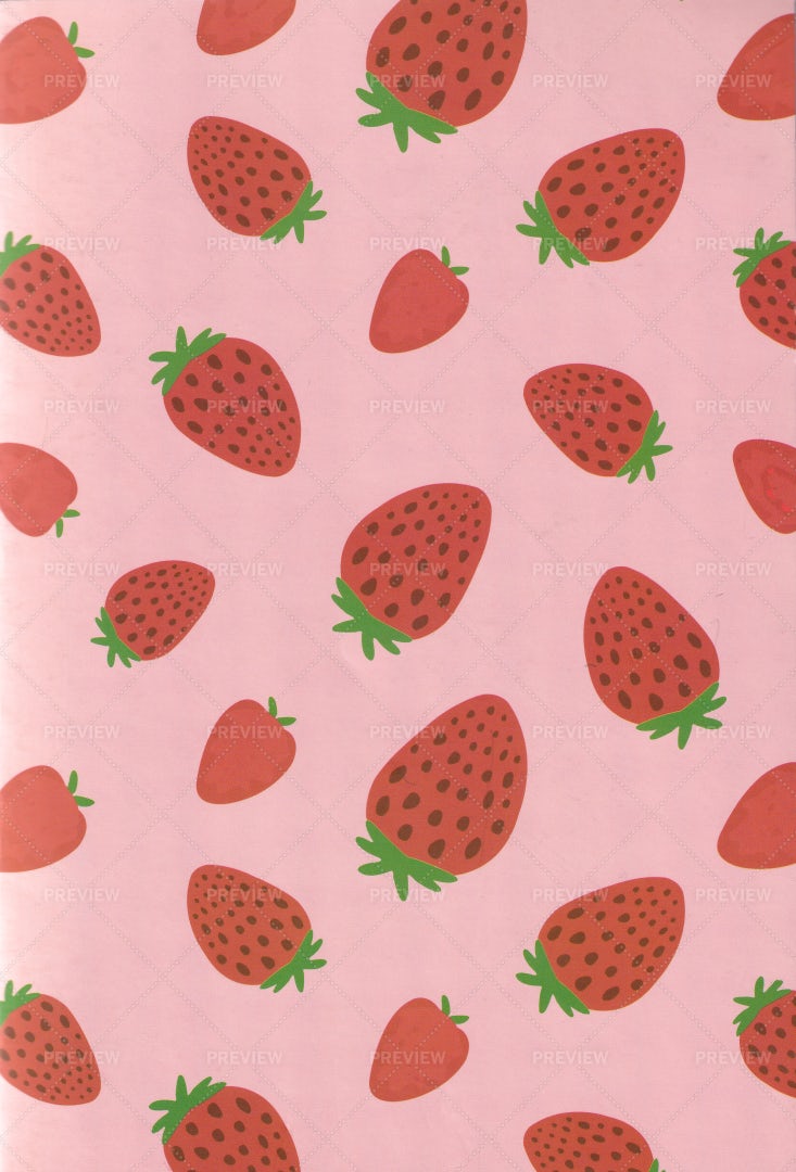 Strawberries Notepad Pattern: Stock Photos