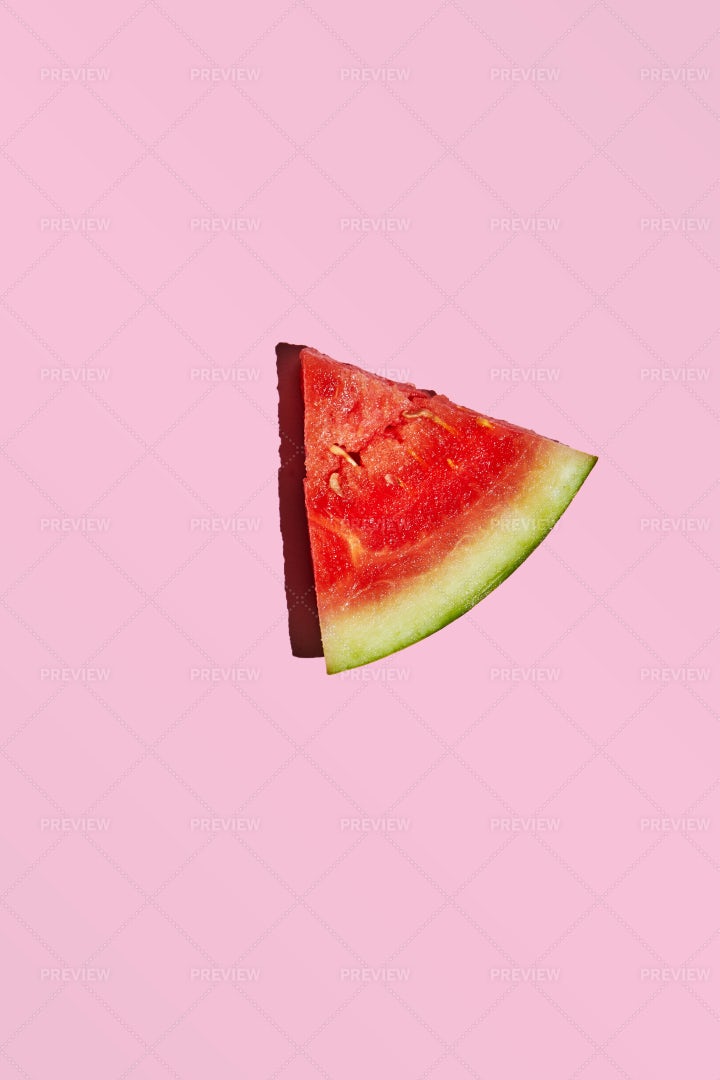 Slice Of Mini Watermelon Isolated: Stock Photos