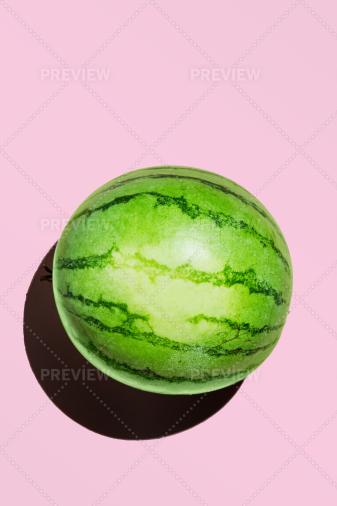 Mini Watermelon On Pink - Stock Photos | Motion Array