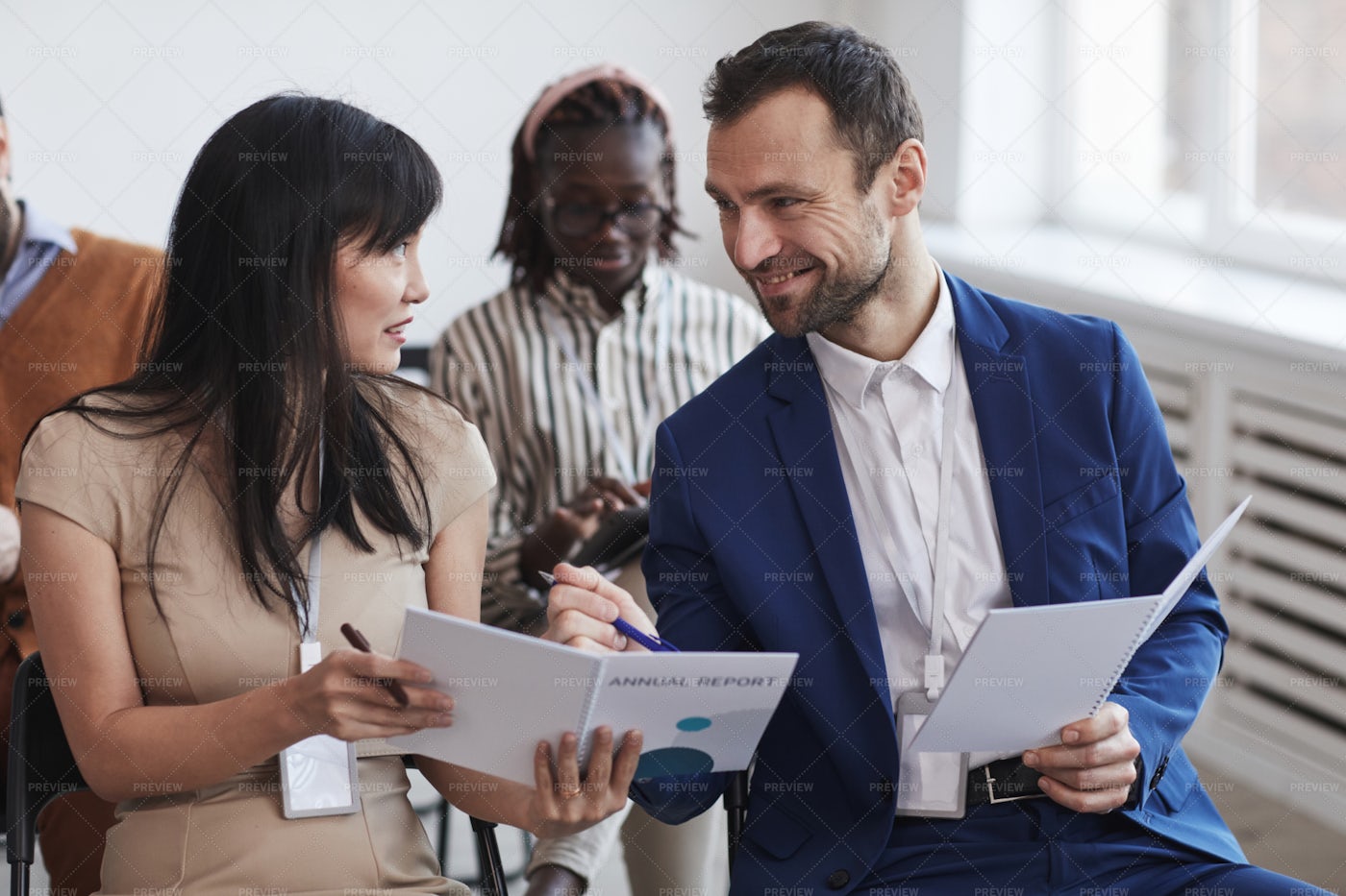 Business Partners At Conference: Stock Photos