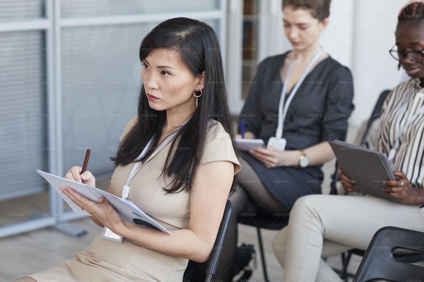 Woman At Business Meeting: Stock Photos