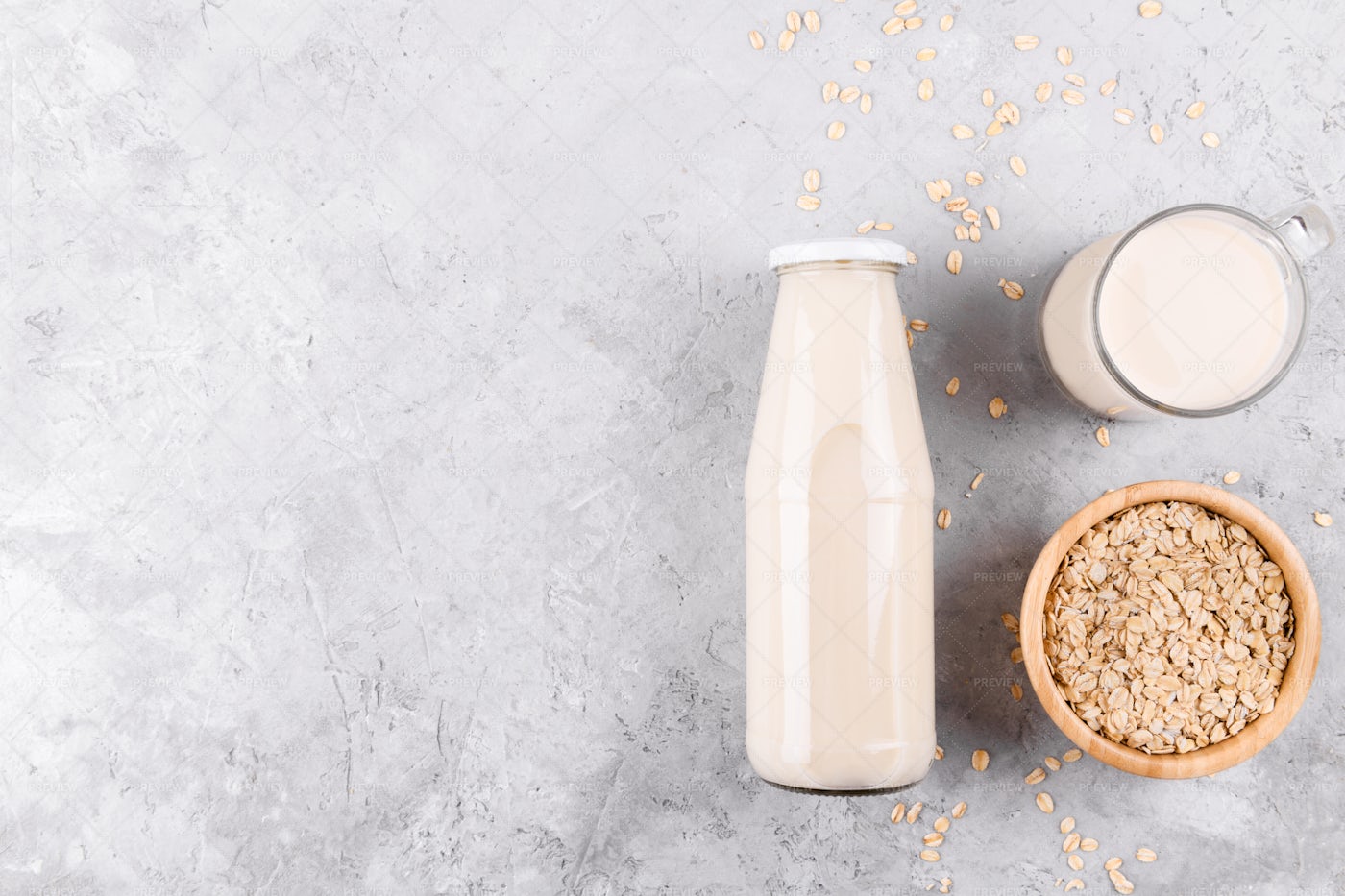 Vegan Oat Milk: Stock Photos