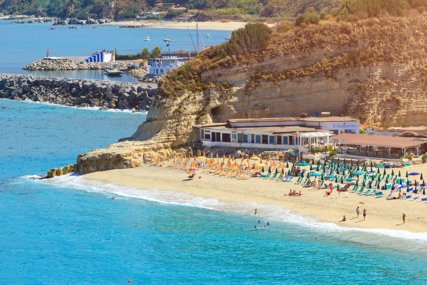 Rotonda Beach Of Tropea: Stock Photos