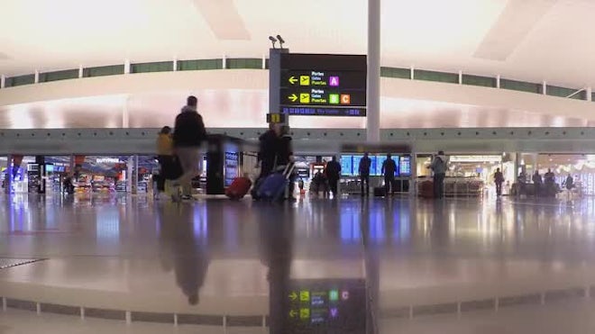 People At The Airport Terminal - Stock Video | Motion Array