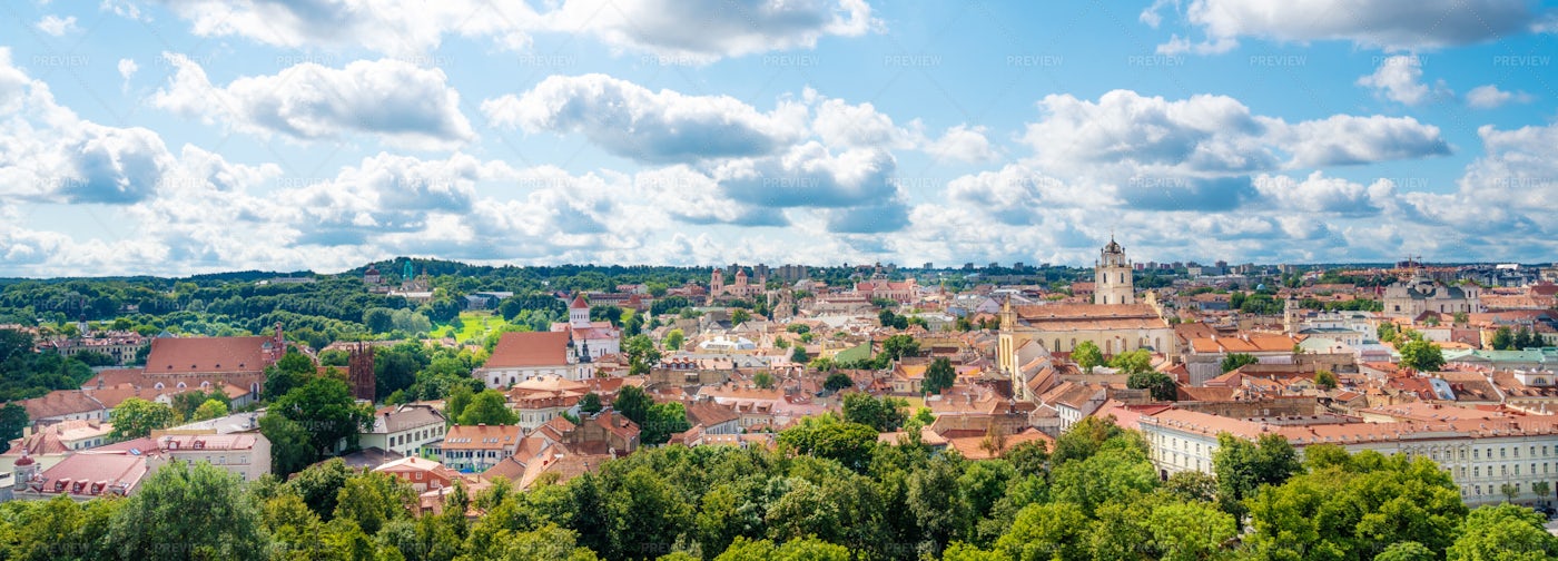 Panorama Of Vilnius: Stock Photos