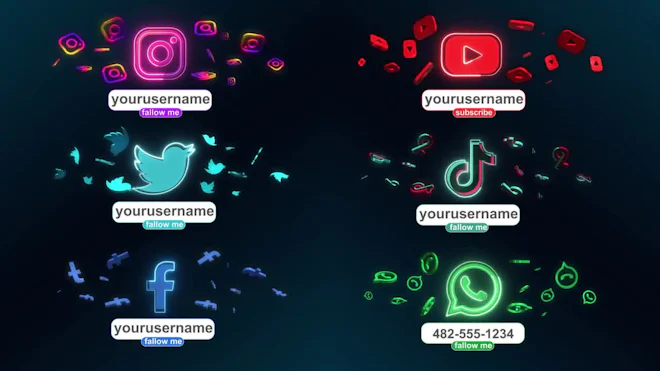 Modern Social Media Lower Thirds
