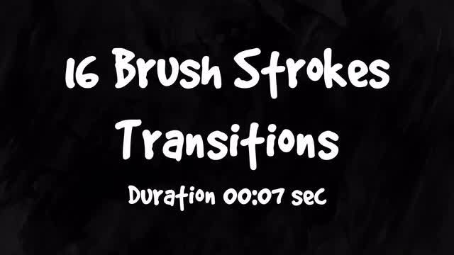 16 Brush Strokes Transitions: Stock Motion Graphics