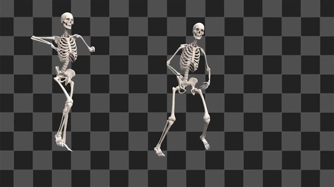 Skeleton Dancing Loop - Stock Motion Graphics | Motion Array