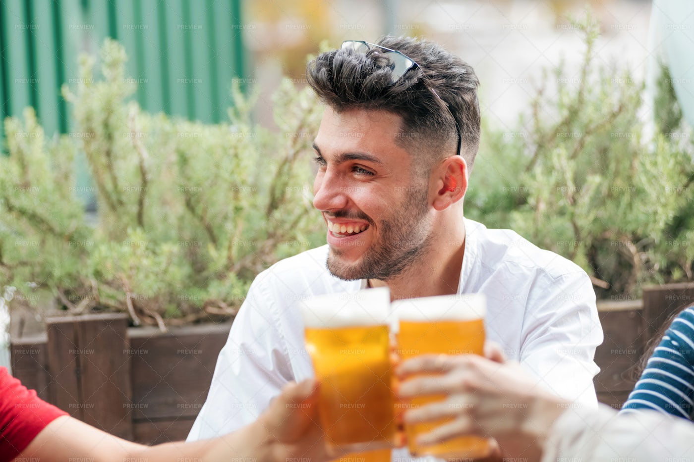 Smiling Man Celebrating: Stock Photos