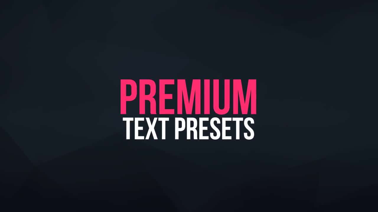 Premium Text Presets After Effects Presets Motion Array