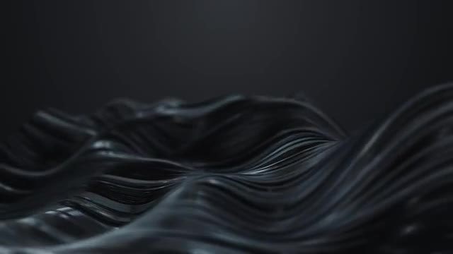 Abstract Black Waves: Stock Motion Graphics