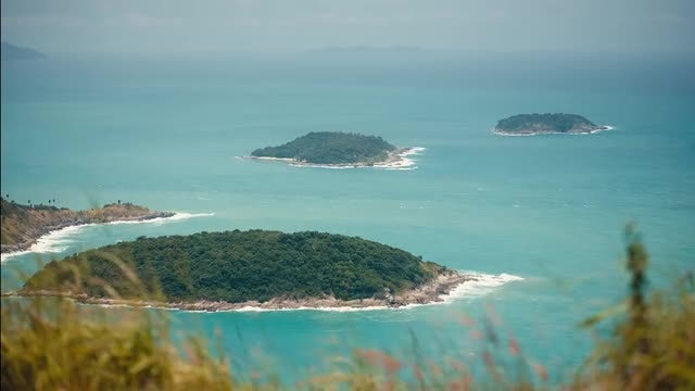 Tropical Island Aerial View: Stock Video