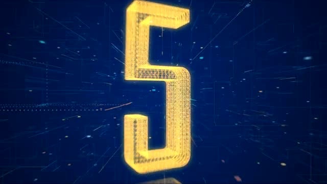 Hi-Tech Digital Space Countdown HD: Stock Motion Graphics