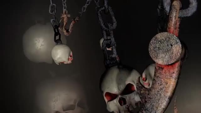 Chains With Skulls and Hooks: Stock Motion Graphics