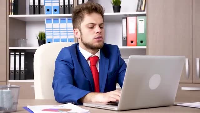 Businessman At The Workplace: Stock Video