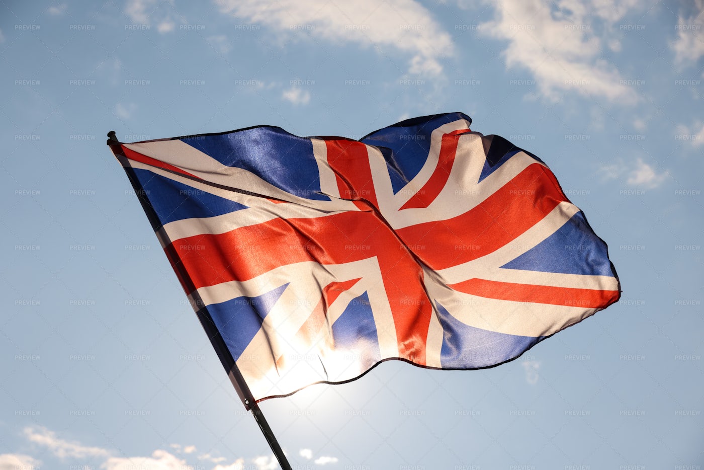 Union Jack In The Sky: Stock Photos