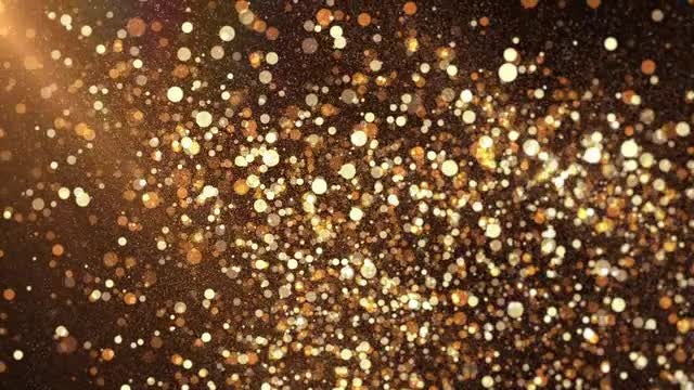 Golden Particles Background: Stock Motion Graphics