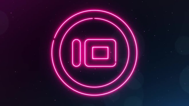 1 Minute Neon Digital Countdown V2, Backgrounds Motion Graphics ft