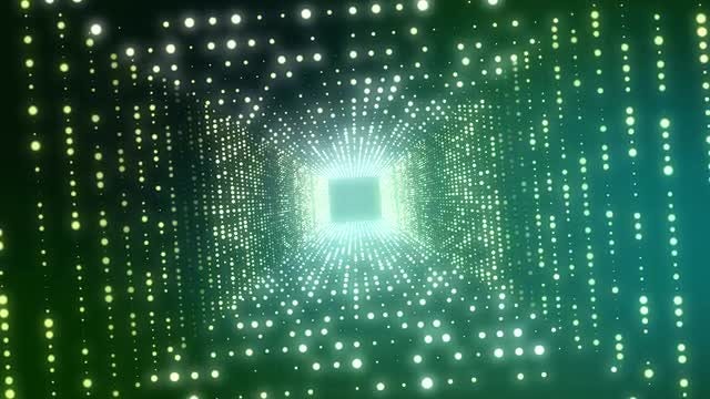 Square Light Tunnel Background: Stock Motion Graphics