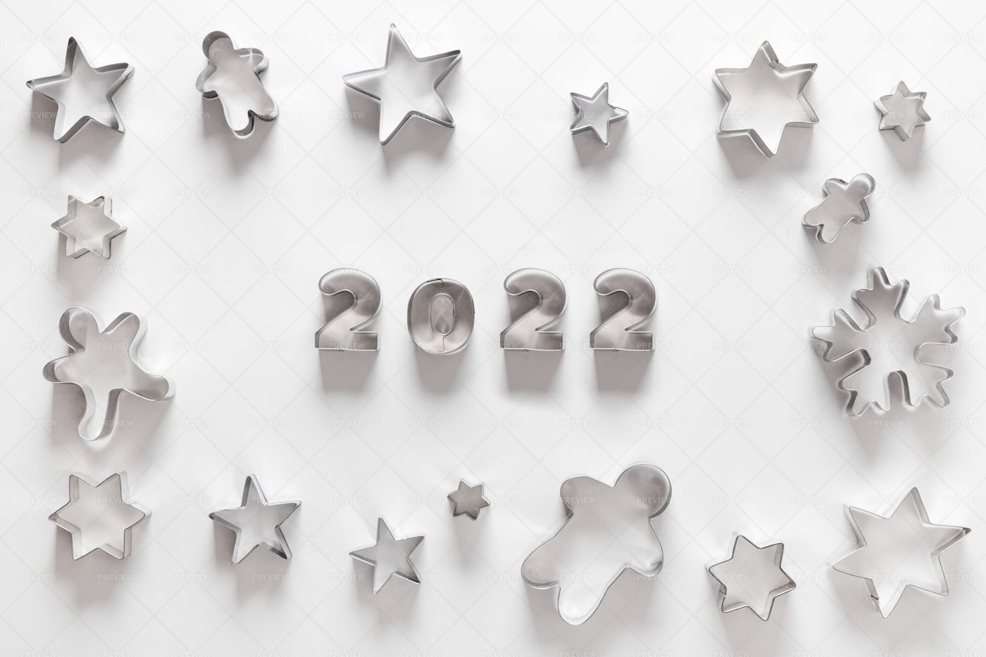 Christmas-themed Cookie Cutters: Stock Photos