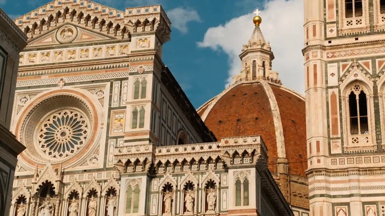 Beautiful Renaissance Buildings In Florence - Stock Video  