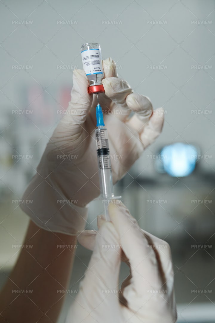 Preparing A Vaccine: Stock Photos
