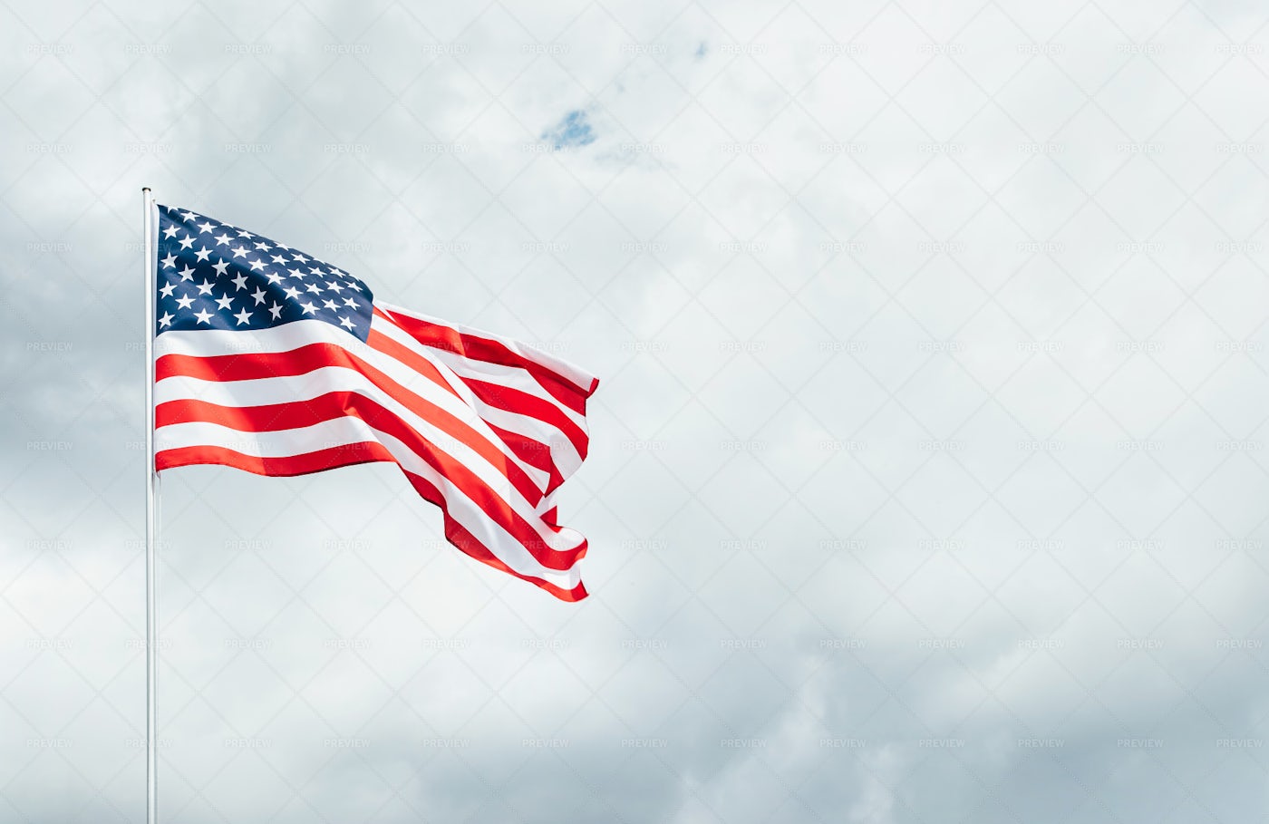 USA Flag In Wind: Stock Photos
