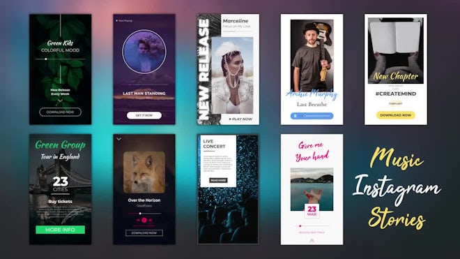 Now Playing Instagram Story Template for Modern & Minimalistic Music