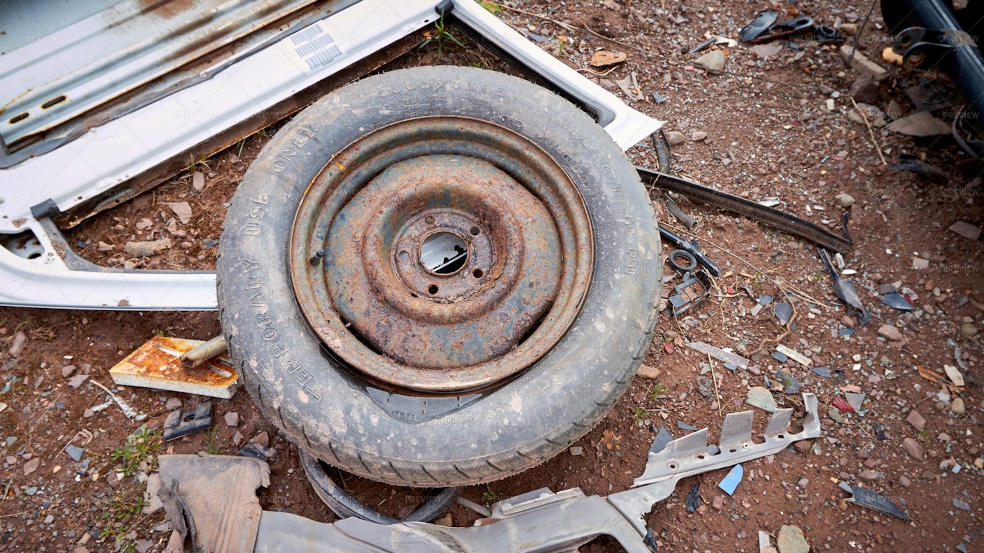 Old Rusty Tire: Stock Photos