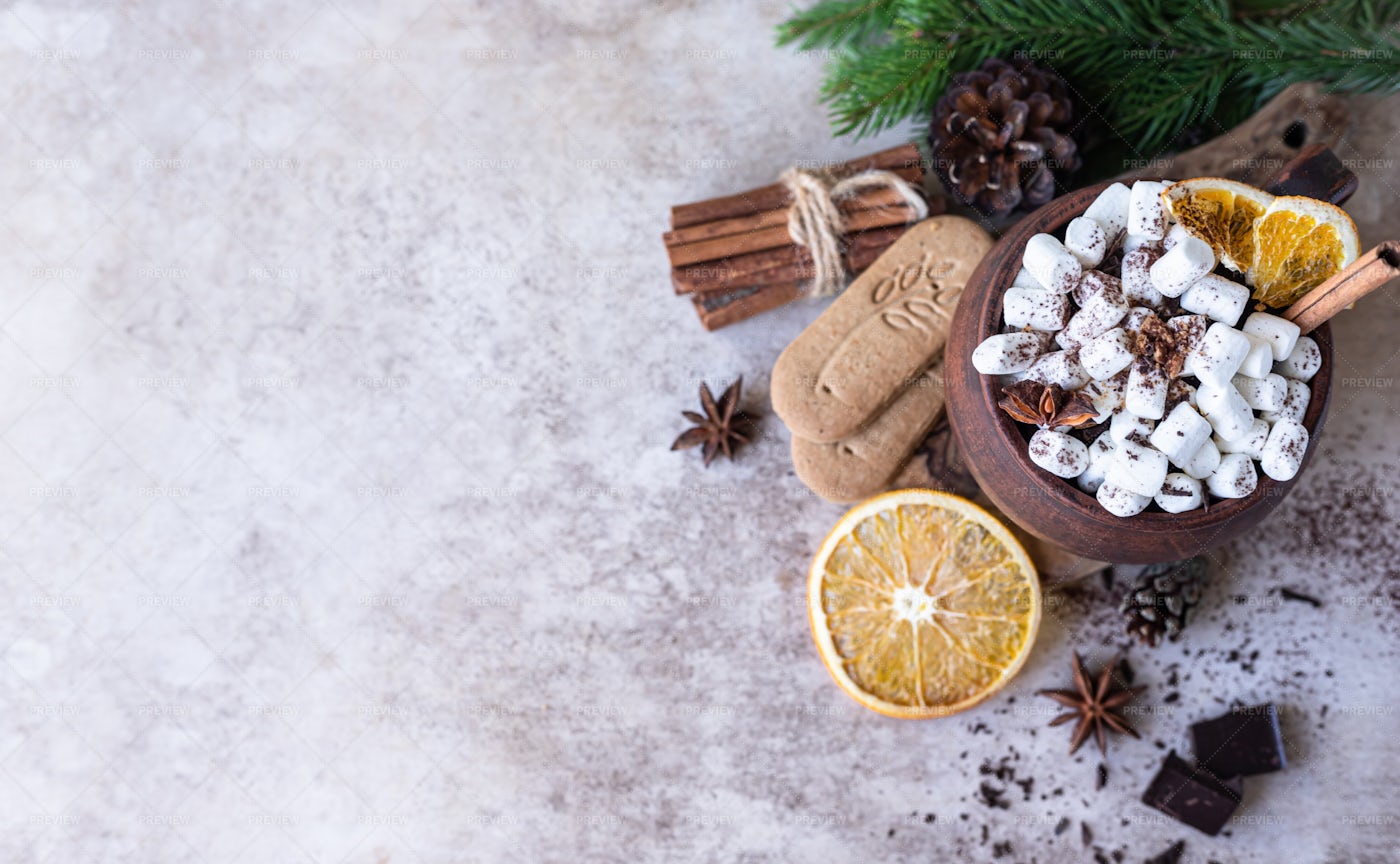 Cocoa Or Hot Chocolate With Spices: Stock Photos
