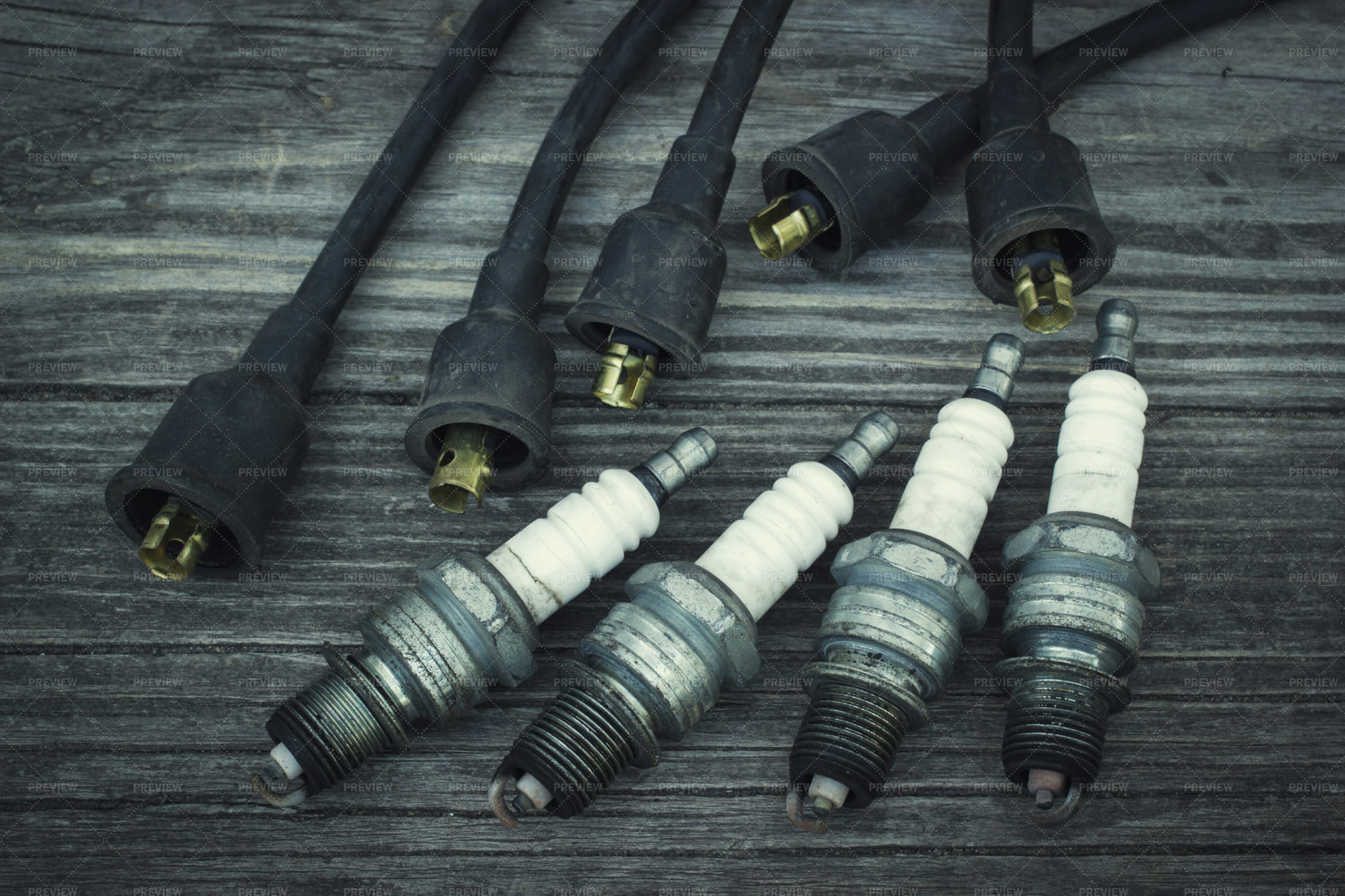 Old Spark Plugs And Wires - Stock Photos | Motion Array