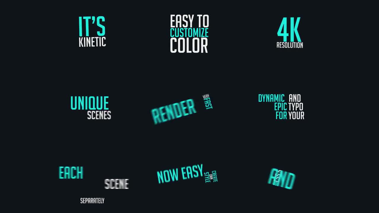 Dynamic Typography vol.1 After Effects Templates Motion Array